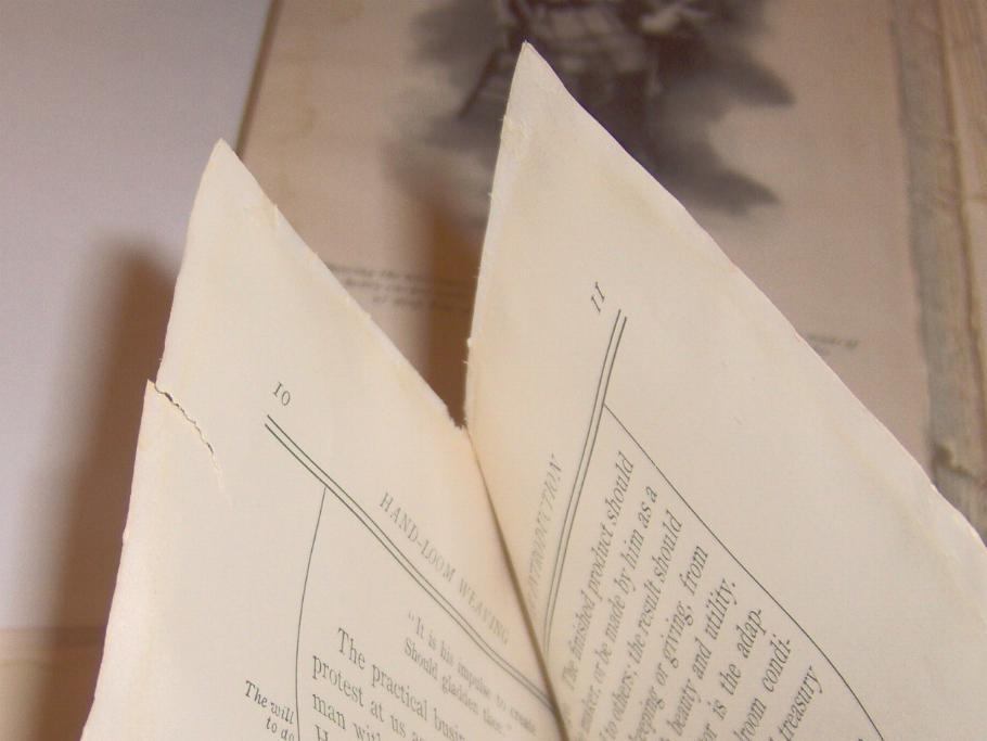 Edges of pages stuck to each other